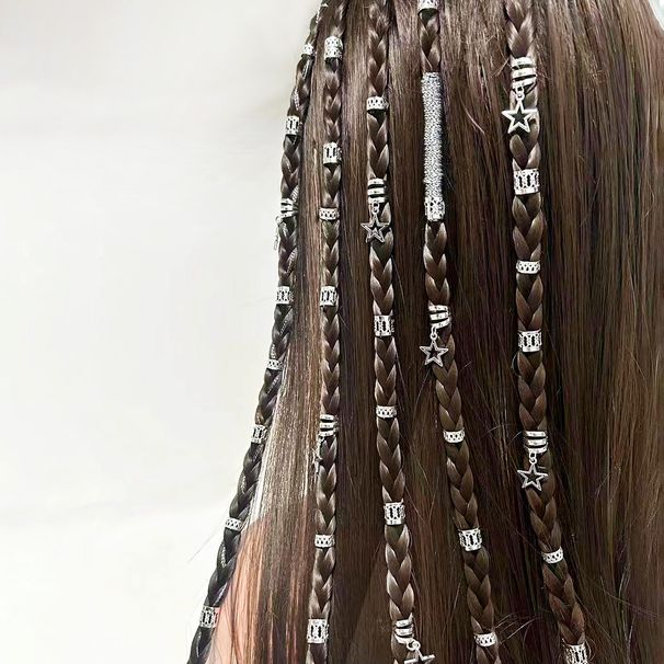 36 - Piece European And American Best - Selling DIY Wig Dreadlock Accessories, Silver Hollow Women's Braid Hair Clips_voghion.com