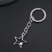 Cross-border hot salg enkel mote pentagram hjerte anheng nøkkelring_voghion.com