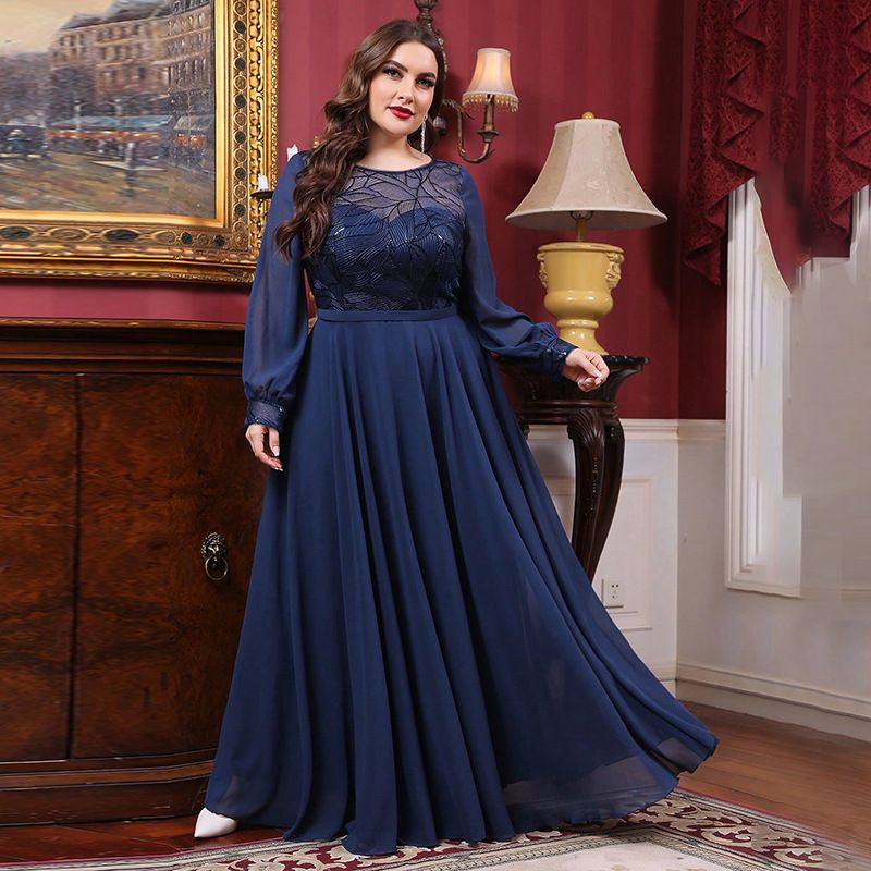 Bankett-Abendkleid, lang, Temperament, Prominente, neu, elegant, Übergröße, Abschlussfeier, Gastgeber, Spitze, Minikleid_voghion.com
