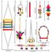 Giocattoli per uccelli per conuri con amaca a scala colorata, accessori per gabbie per uccelli, trespolo per uccelli, giocattoli da masticare, campanella sospesa per pappagallo_voghion.com