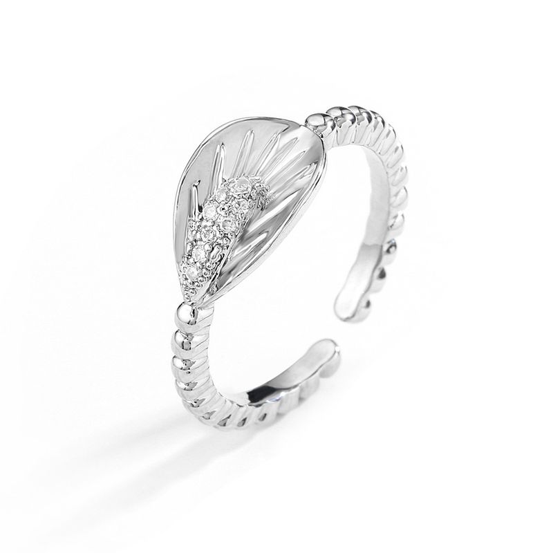 Geometric Metal Open Bracelet Ring Two Piece Set Women's Bridal Dress Accessories_voghion.com