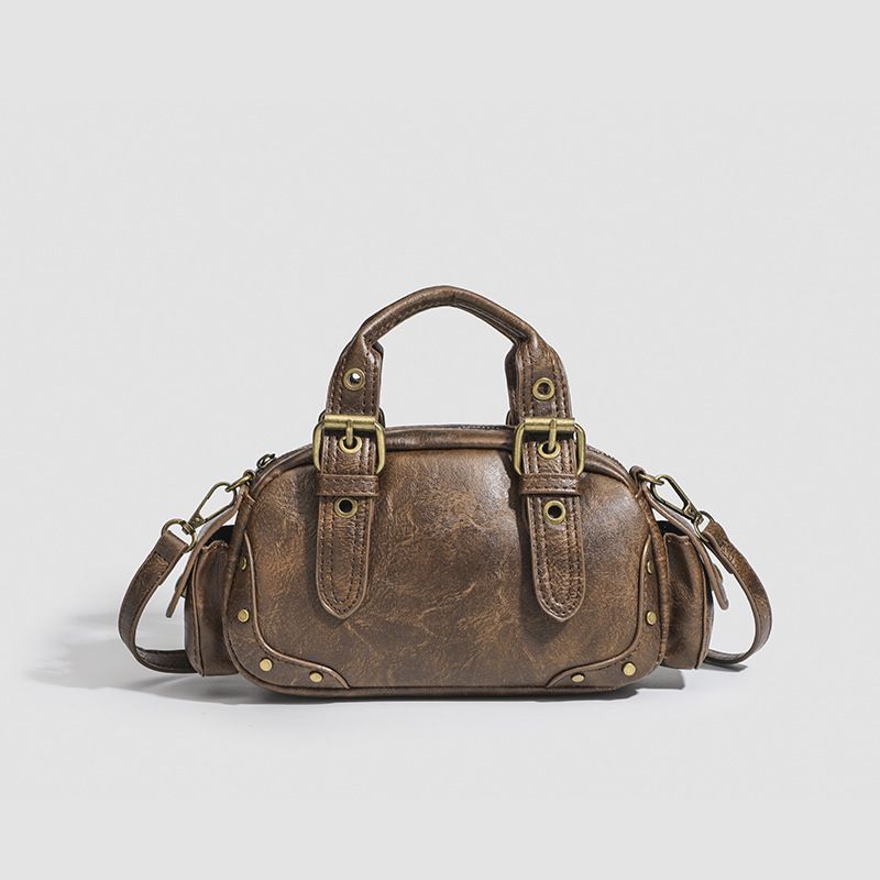 Moderns nišas dizains retro, karstu meiteņu stila motocikla soma daudzpusīga modes rokas soma ar vienu plecu krustu padusēs_voghion.com