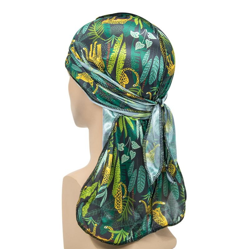 Nouveau chapeau de pirate en satin imprimé léopard, casquette élastique hip-hop, DURAGADGET SOYEUX_voghion.com