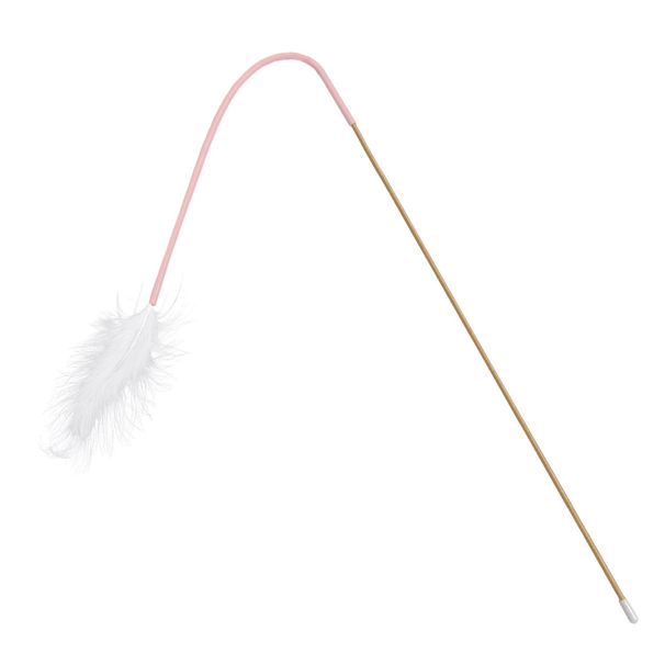 Maus Schwanz Silikon Feder Teaser Zauberstab Interaktive Nette Spaß Mini Pädagogisches Spielzeug Haustier Katze_voghion.com