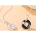 Collana con chiusura di sicurezza in argento sterling China-Chic con ciondolo agata nera, drago zodiacale maschile e femminile_voghion.com