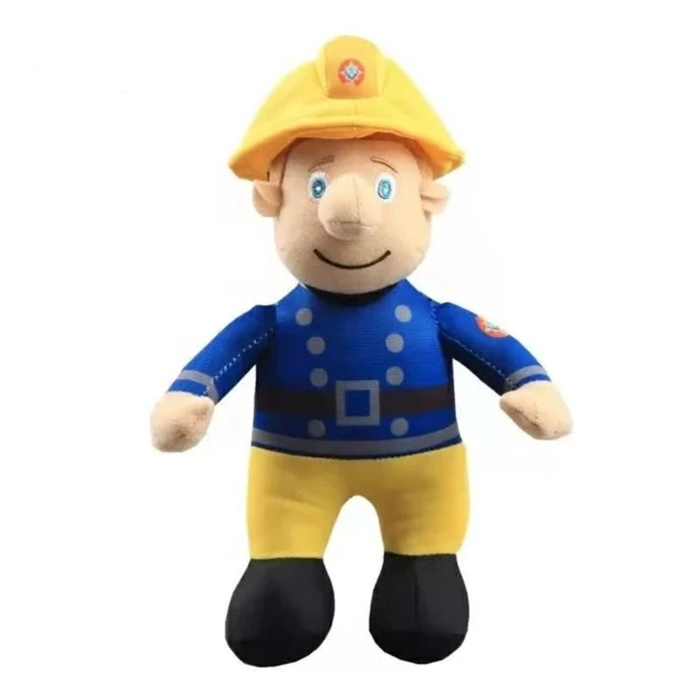 Fireman Sam Plush Toy Firefighter Soft Stuffed Doll 25cm Figure Kids Xmas Gift_voghion.com
