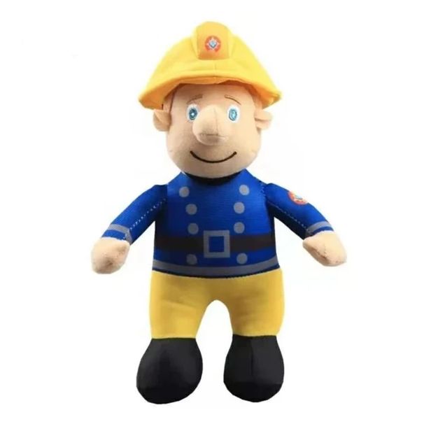Fireman Sam Plush Toy Firefighter Soft Stuffed Doll 25cm Figure Kids Xmas Gift_voghion.com