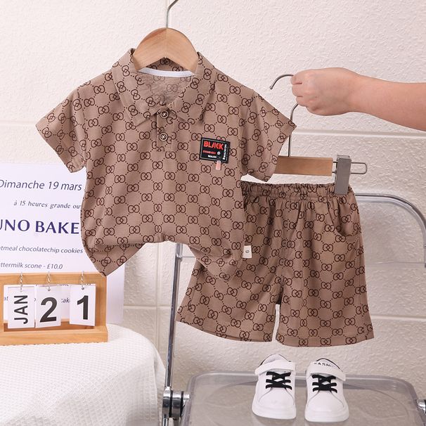 Koreanisches, lässiges Kinder-Mädchen-Set, sommerliches, dünnes, hübsches, kurzärmliges zweiteiliges Set für Jungen und Babys, vielseitig_voghion.com