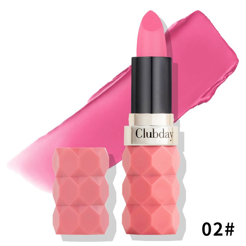 Diamantfacettierter matter Lippenstift für den Handel, lichtecht, nicht klebender samtiger 8-Farben-Matt-Neulippenstift_voghion.com