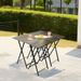 Side Grey Snack Folding Table Table Set 5 Piece End Sofa TV Table Foldable Tray Table Save Space_voghion.com