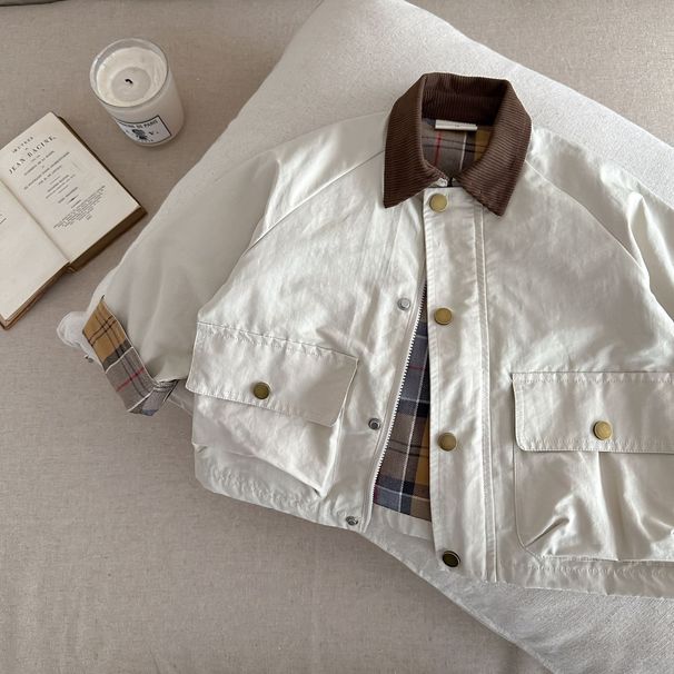 Clothing Top Spring New Children's Jacket Korean Style Clothes Boys' Color-Block Collar Coat Stylish_voghion.com