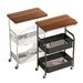 Cross-Border Double-Layer Coffee Trolley Side Living Room Sofa Tea Bedroom Storage Rack Small Table_voghion.com