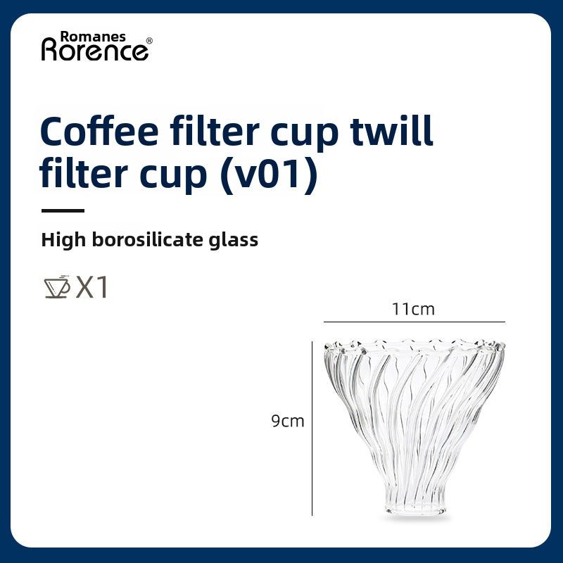 Set Glass V60 Drip Filter Hand Brew Coffee Pot_voghion.com