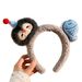 Serre-tête en peluche motif pingouin et poisson pour femme, accessoire de coiffure amusant et mignon, idéal pour se laver le visage ou faire pression sur un bandeau photo_voghion.com