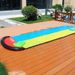 Inflatable PVC Water Slide With Sprayer Outdoor Slip Slide For Kids Adults Double Lane Splash Pool Wave Board Included_voghion.com