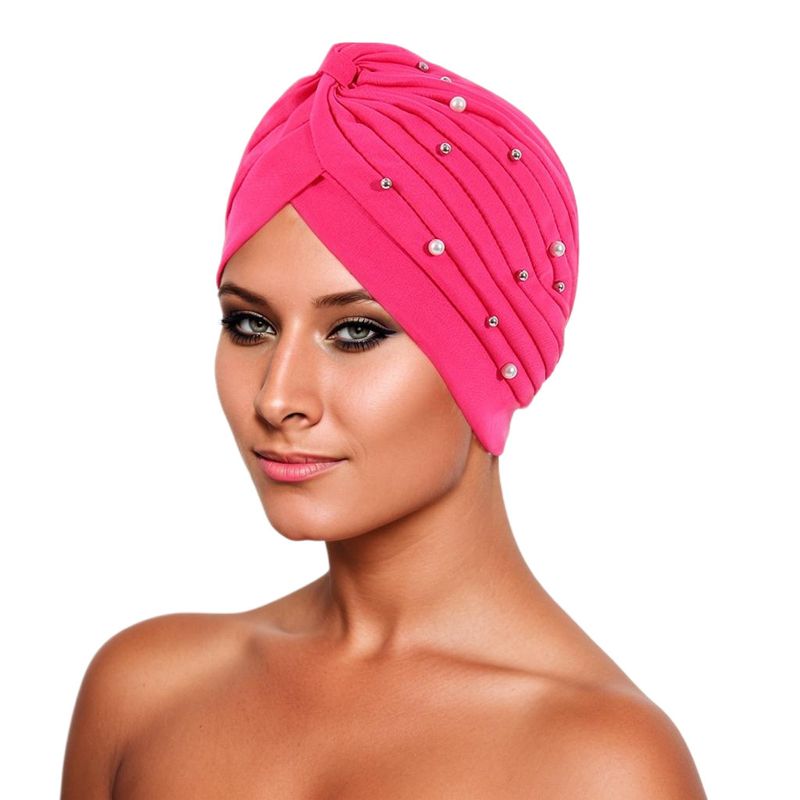 Muslimeschen Hutt Turban Kapp Falten Neelperlen Falten einfach Waassermeloun Kapp_voghion.com
