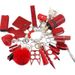 Juego de 21 llaveros de autodefensa para mujer: accesorio de seguridad elegante y portátil con decoración de diamantes de imitación (blanco, negro, rojo, rosa, azul cielo y morado)_voghion.com