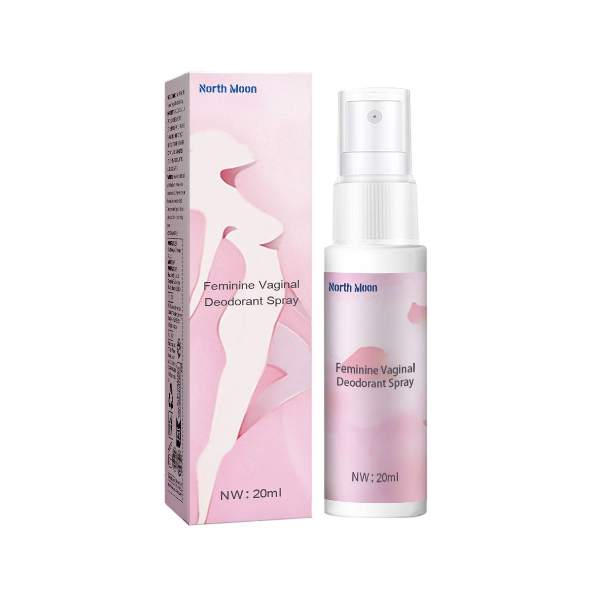 Spray per donna North Moon allevia il fastidio, detergente delicato, odore, cura del corpo_voghion.com