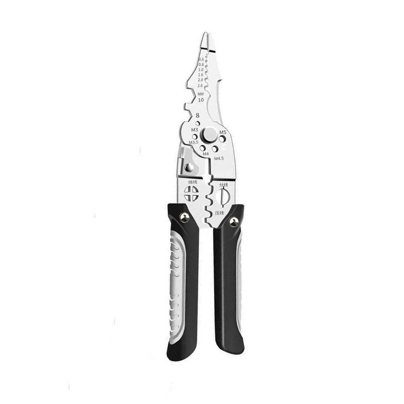 Professional Multi-Function Wire Stripper Cutter Crimper Tool - Industrial Grade S2 Alloy Steel Precision Stripping Pliers For Electricians & DIY_voghion.com