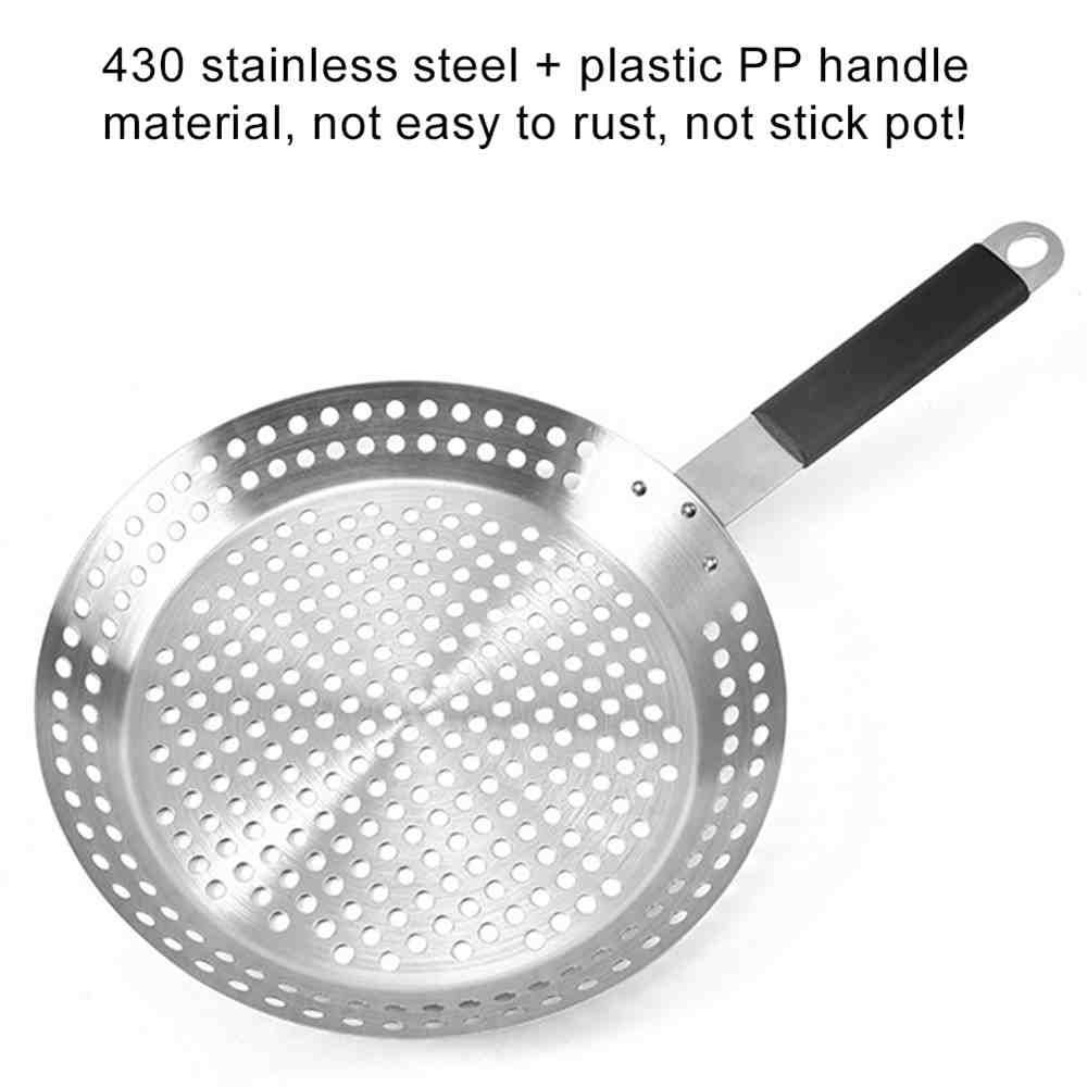 Griglia per barbecue portatile in acciaio inox, rete da cucina, giardino, griglia antiaderente per arrosti, carne e verdure_voghion.com