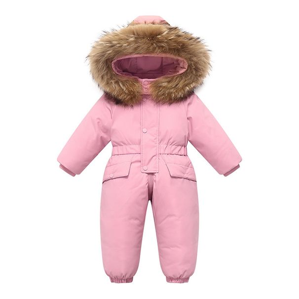 Premium Snowsuit For Toddlers - 85% White Duck Down One-Piece Winter Suit With Detachable Crotch (90-120cm)_voghion.com