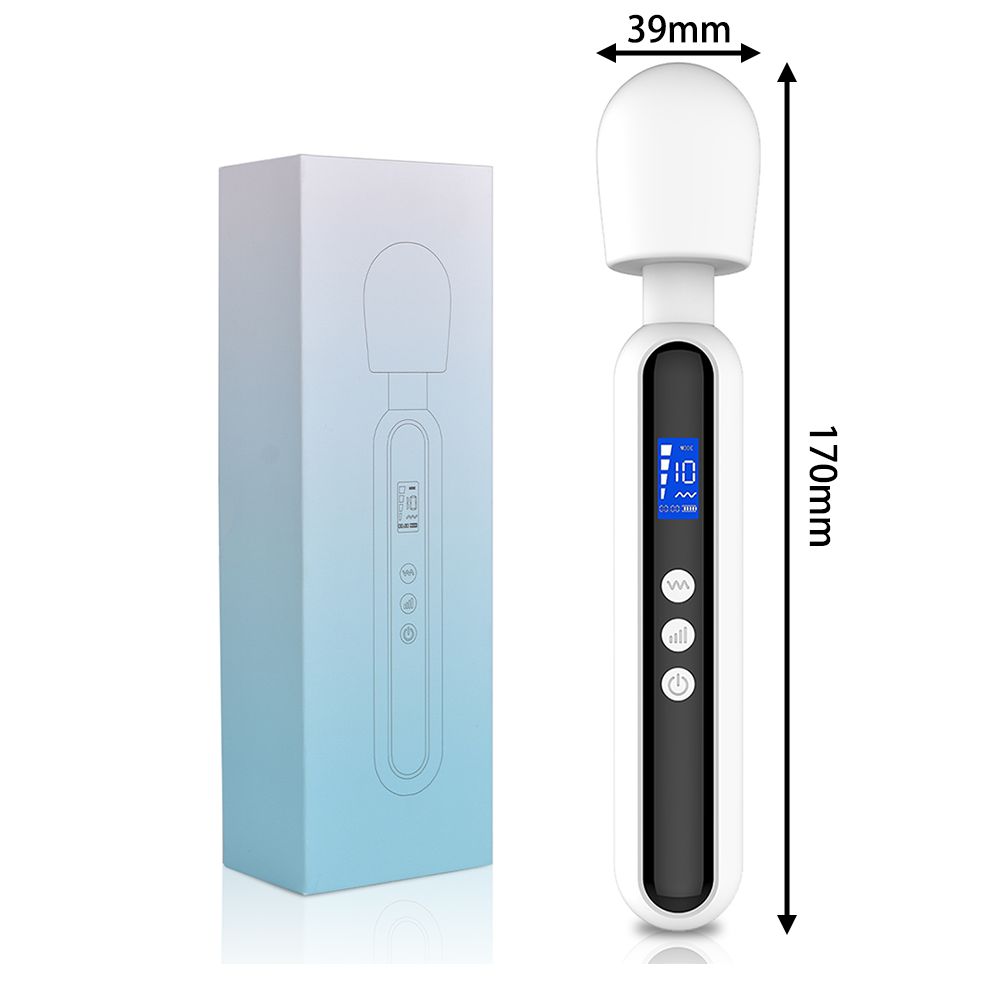 Female Masturbator Massage 10 Frequency 4-speed Silicone Material LCD Display Vibration Stick Adult Sex Products_voghion.com