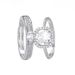 Paar Offene Diamant Simulierte Hochzeit Unisex Versilberte Ringe Damenschmuck_voghion.com