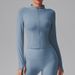 Women's Clothing Yoga Jacket With Stand Collar & Zipper - Slim Fit, Quick-Dry, Long Sleeve Workout Top For Running, Gym & Fitness (Multiple Colors)_voghion.com