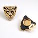 Copri-gemelli per camicia con testa di leopardo, colletto a fiori, bottoni decorativi con strass, gioielli, accessori per gioielli da sposa_voghion.com