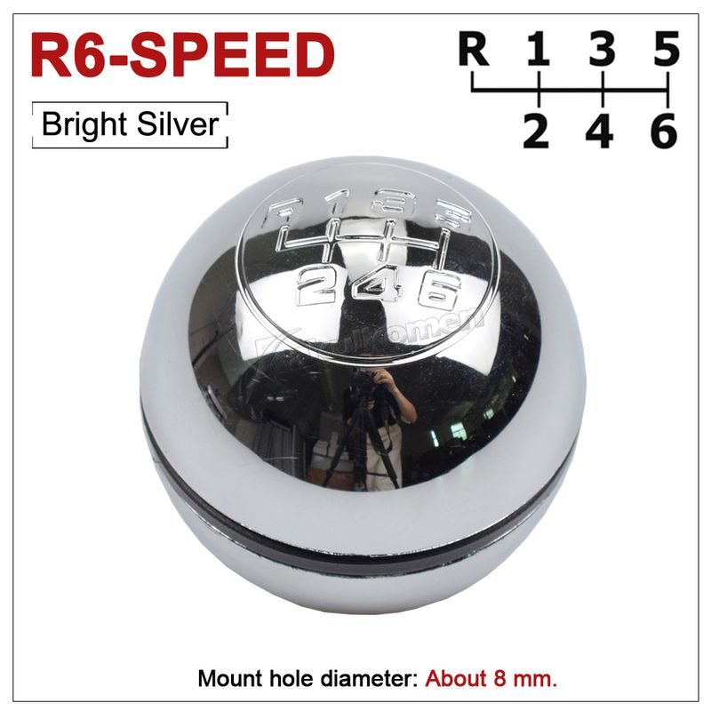 Chrome Black Sier Gear Shift Knob Lever Shifter Handball for Alfa Romeo Giulietta 2010 2011 2012 2013 2014 2015 2016_voghion.com