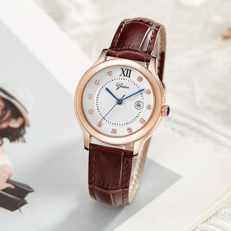Diamond-encrusted Quartz Waterproof Women's Watch Fashionable Elegant Versatile Light Luxury Trendy_voghion.com