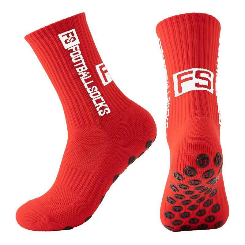 Football Socks Non Slip Sweat Absorbent Deodorant Sports Socks Thick Towel Bottom Long Socks_voghion.com