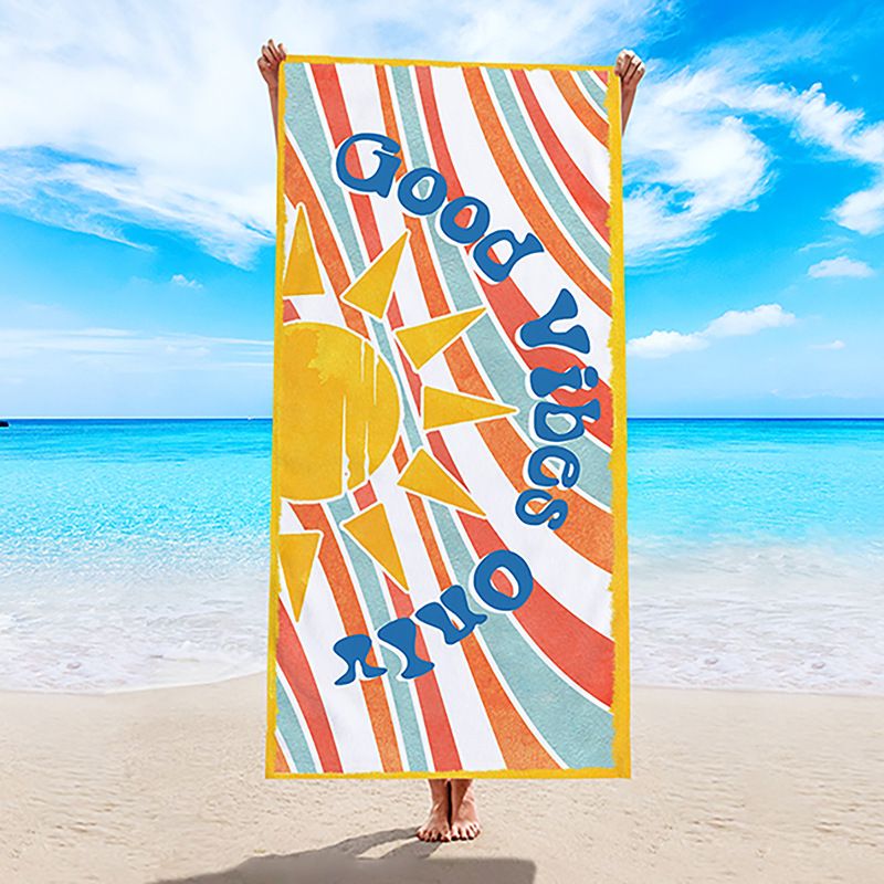 Nowy ręcznik plażowy, szybkoschnący ręcznik kąpielowy z bardzo cienkiego włókna, europejski i amerykański szal kąpielowy z cyfrowym nadrukiem_voghion.com