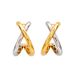 Sterg Sier Cross Two-Color Earrings Niche Normcore Versatile Retro Elegant Jewelry K-Style For Women With High-End Feel_voghion.com
