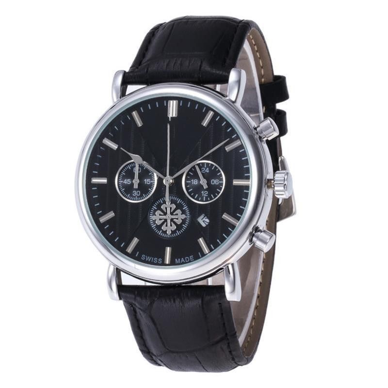 Baida Quartz Vollfunktionsgürtel Fünfnadel-Chronographenuhr, alte gute Verkaufs-Klee-Rotation_voghion.com