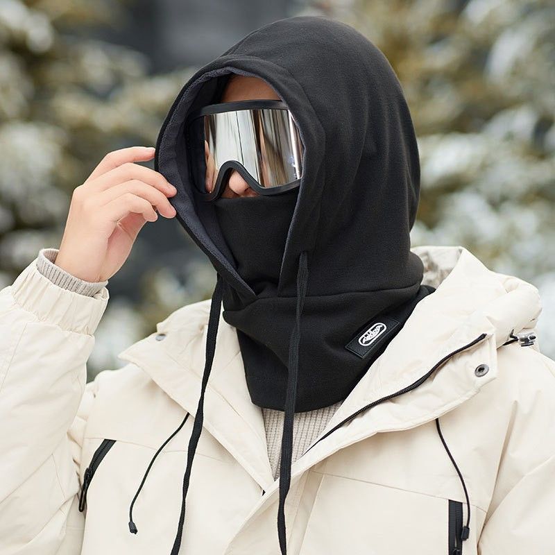 Gorro de invierno para hombre con bufanda integrada, resistente al frío, al viento y a la nieve, tipo lei feng, cálido, ideal para ciclismo y con forro polar._voghion.com