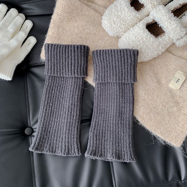 Scaldamuscoli Bootshang Calzini con polsini in cotone per donna Autunno e inverno Calzini spessi e caldi in pile pesante Scaldamuscoli in lana lavorata a maglia con motivo di cervo_voghion.com