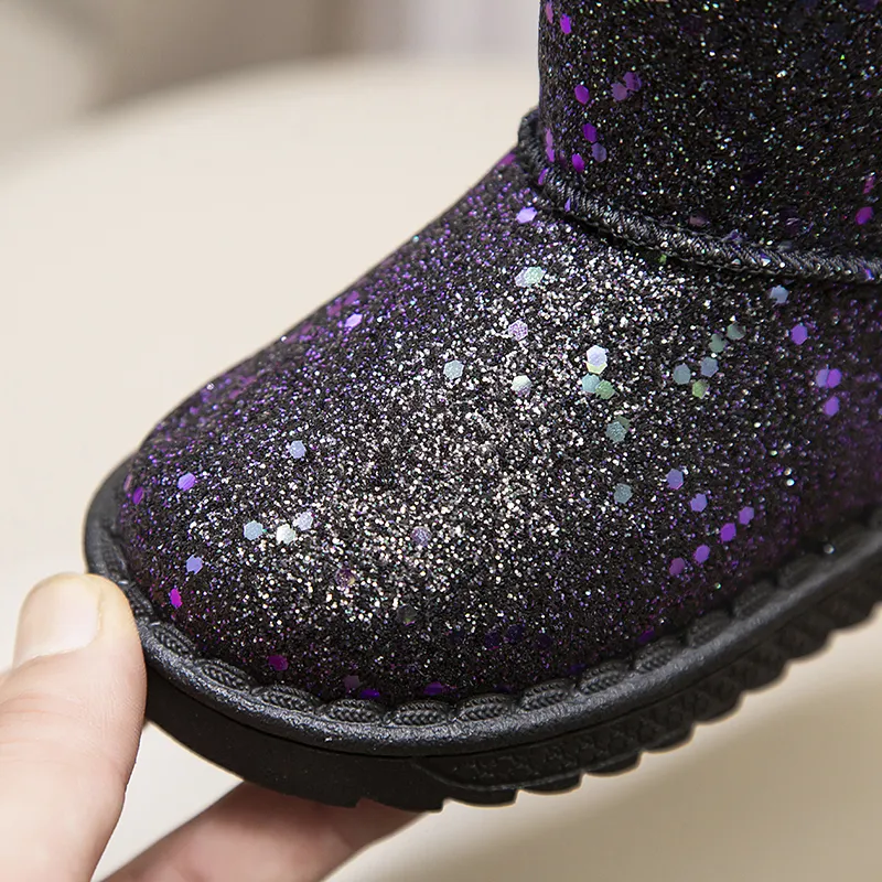 Warm Kids Snow For Children New Toddler Winter Princess Child Shoes Non-slip Flat Round Toe Boys Girls Baby Lovely Boots_voghion.com