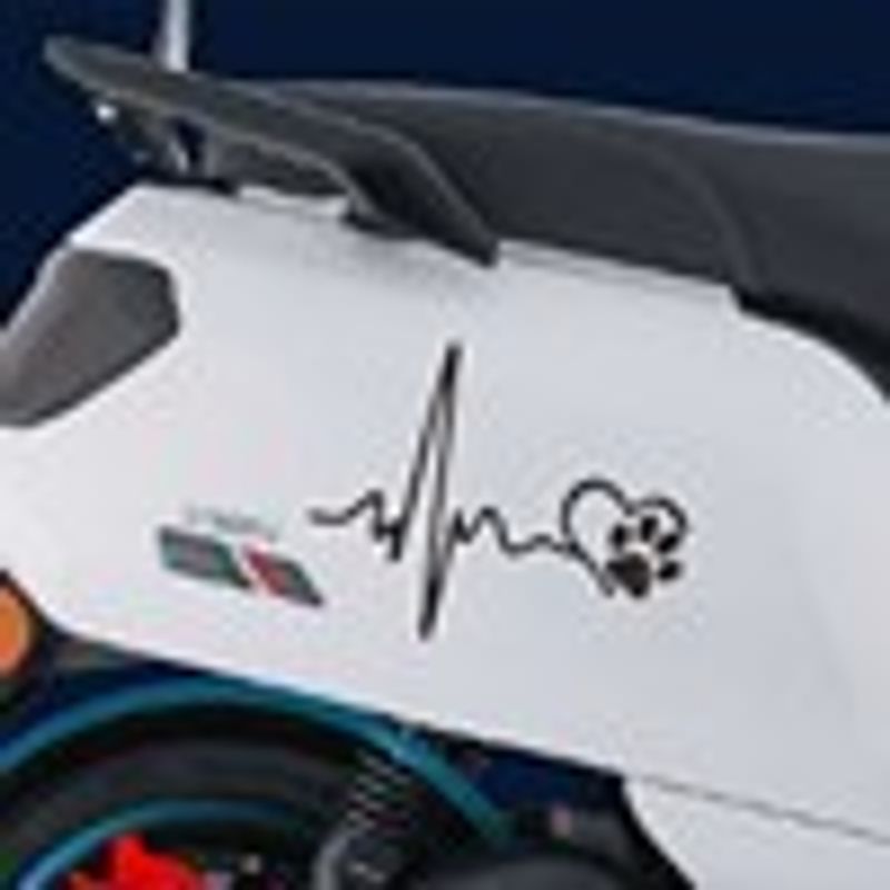 La vie continue, autocollants créatifs, mignons et amusants pour vélos électriques, motos, battements de cœur, vitre arrière, autocollants pour voiture_voghion.com