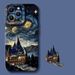 Coque de téléphone portable avec peinture à l'huile « Château » pour iPhone 16Pro, iPhone 15, 14/13ProMax, 12/11X_voghion.com
