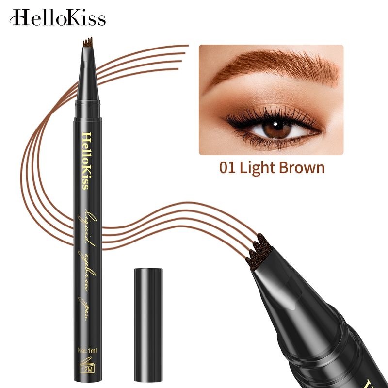 HelloKiss Quad tekuća vodootporna, postojana olovka za obrve_voghion.com