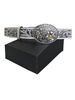 Silver Plated Embossed Plate Buckle Belt, Jeans Decoration, Fashion Belt_voghion.com