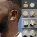 Stud Rock Hip Hop Iced Out Earring for Men Male Ice Studded Zircon Gold Color Piercing Ear Accessories Hiphop Trend_voghion.com