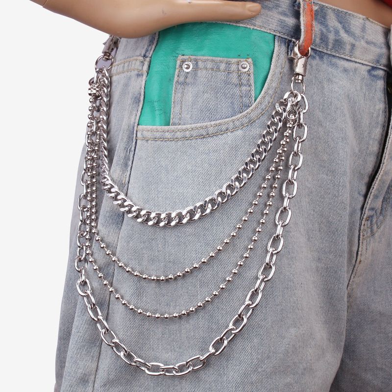 Damen Schmuck Gürtel Punk Stil Mode Metall Taille Kette Persönlichkeit Beliebte Multi Layer Jeans Kette Koreanische Version Ins Stil_voghion.com