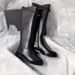 2025 New Genuine Soft Leather Knight Martin Korean Version Versatile Over-the-Knee Flat Elegant High Boots_voghion.com