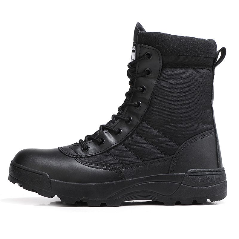 Fashion Thickened High Top Sticky Rubber Hiking Shoes Tactical Boots_voghion.com