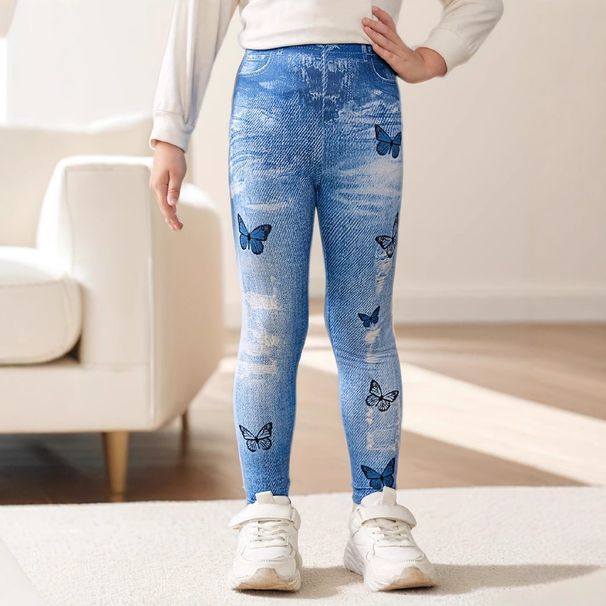 Mutter & Kinder Mädchen Frühling und Herbst Print Tight Fit Leggings_voghion.com