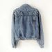 ChicShe Women's Denim European Style Plus Size Beaded Rhinestone Coat Trendy Student Light Blue Loose Jacket_voghion.com