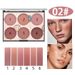Miss Rose Rouge-Palette mit sechs natürlichen, sonnengebleichten Farben, matt und perlmuttartig, transparentes Fenster, hautfreundliche Rouge-Palette_voghion.com