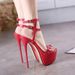 Large 41-46 Sexy High Waterproof Platform Sandals Thin Heel Color Block Women's Shoes_voghion.com